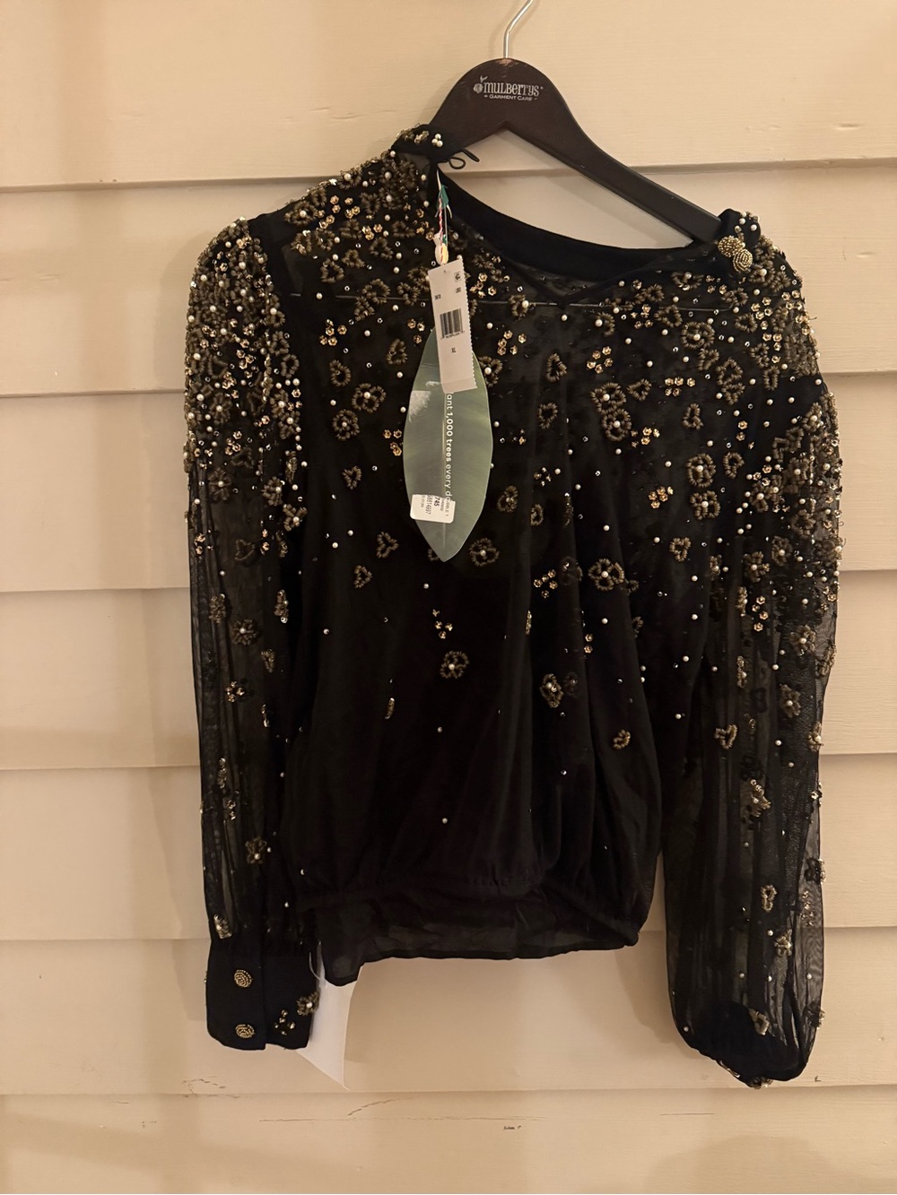 FARM RIO Embroidered Bubble Tulle Blouse NWT Size XL - Picture 5 of 7